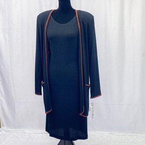 NWT Vintage Minimalist Black Dress Set J Stevens by Carol Escritor Business Wear